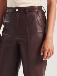 Blair Seamed Leather Pant - Fig