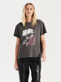 Modern Floral Tee - Charcoal